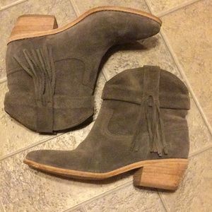 Joie Keaton Fringe Suede Booties Size 36 (5.5)